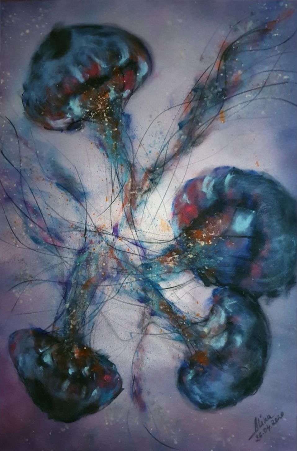 ArteDiAlina.com painting: Aquatic dance